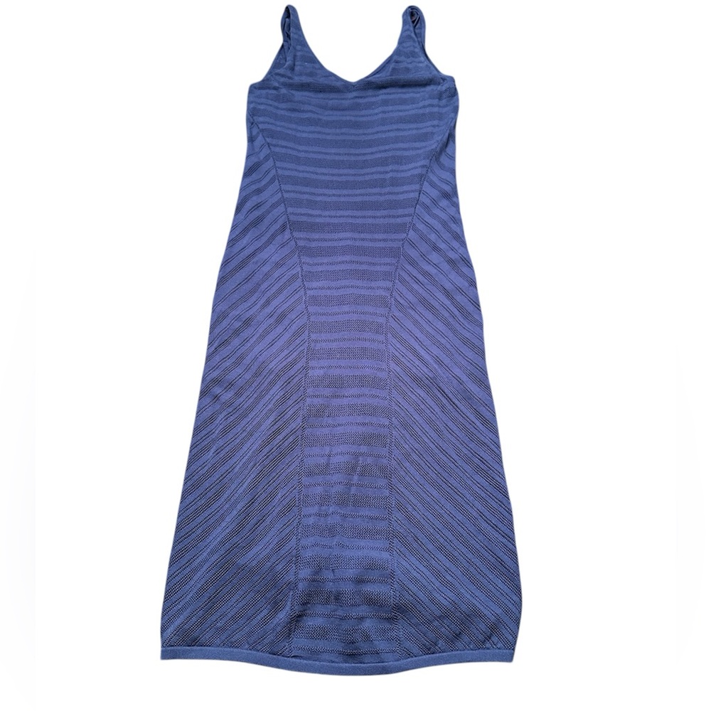 Bebe Blue Striped Sleeveless Dress